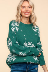 Snow Angel Hunter Green Sweater