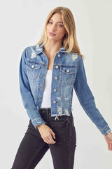 Risen Distressed Denim Jacket