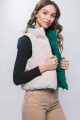 Reversible Cropped Puffer Vests - 4 Colors!