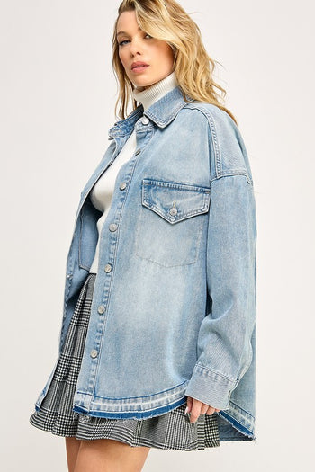 Oversized Denim Shirt Jacket