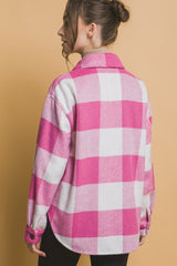 Pink Keep Shining Plaid Shacket