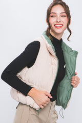 Reversible Cropped Puffer Vests - 6 Colors!