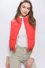 Reversible Cropped Puffer Vests - 4 Colors!