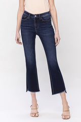 Vervet By Flying Monkey High Rise Raw Step Hem Crop Flare