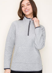 Ava Quilted Lightweight Pullover - 3 colors!