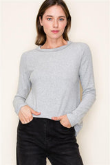 Gray Soft Raglan Long Sleeve