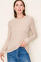 Oatmeal Striped Long Sleeve Basic