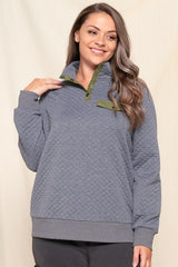 Gray & Olive Diamond Pullover