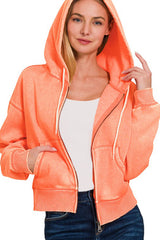 Mineral Fleece Lined Hooded Zip Ups - 3 Colors!