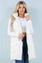 The Clarissa Long Hooded Side Zip Puffer Vests - 2 Colors!