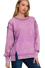 Exposed Seam Mineral Washed Sweatshirts - 3 Colors!