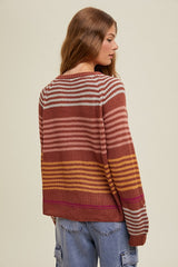 New Adventure Striped Vneck Sweaters - 2 Colors!