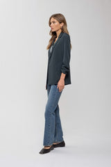 Charlee 3/4 Ruched Sleeve Blazers - 2 Colors!