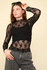 High Neck Sheer Tops - 4 Styles!