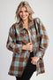 Brown & Blue Plaid Shacket