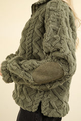 $25 Doorbuster - Cozy Cable Knit Elbow Patch Pullovers - 3 Colors! - FINAL SALE