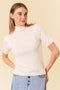 Mock Neck Half Sleeve Top - 3 colors!