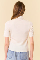 Mock Neck Half Sleeve Top - 3 colors!