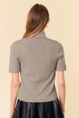 Mock Neck Half Sleeve Top - 3 colors!