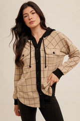 Checked Hooded Shacket - 3 Colors!