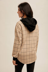 Checked Hooded Shacket - 3 Colors!