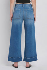 Vervet High Rise Double Cuffed Baggy Wide Leg Jeans