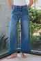 Vervet High Rise Double Cuffed Baggy Wide Leg Jeans