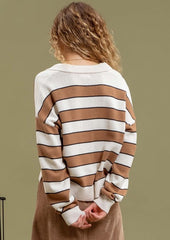 Caitlin Collared Striped Pullovers - 2 Colors!