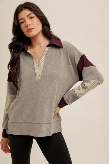 Jersey Striped Pullovers - 2 Colors!