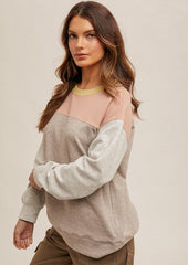 Mauve Soft As A Cloud Crewneck Pullover