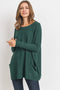 Oversized Lightweight Pocket Sweater Top - 2 Colors! - FINAL SALE