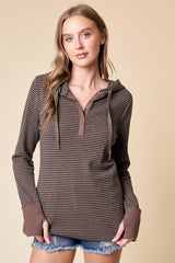 Sloane Striped Thumbhole Hoodies - 4 colors!