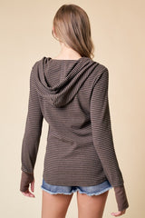 Sloane Striped Thumbhole Hoodies - 4 colors!