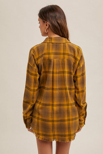 Mustard Plaid Shirt