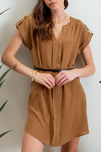 Belted Autumn Dress - 2 Colors!