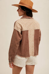 Bella Brown Ditsy Floral & Corduroy Jacket