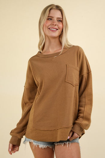 $25 Doorbuster Deal - French Terry Oversized Cozy Tops - 4 Colors! - FINAL SALE