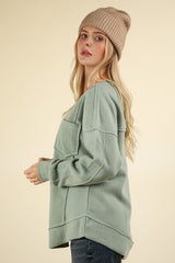 $25 Doorbuster Deal - French Terry Oversized Cozy Tops - 4 Colors! - FINAL SALE