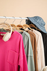 $25 Doorbuster Deal - French Terry Oversized Cozy Tops - 4 Colors! - FINAL SALE