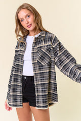 Plaid Flannel Fringe Detail Shacket - 2 Colors!