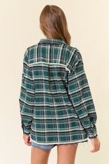 Plaid Flannel Fringe Detail Shacket - 2 Colors!