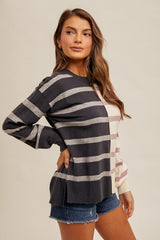 Striped Crew Pullovers - 2 Colors!