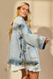 Side Tie Oversized Denim Jacket