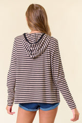 Striped Kangaroo Pocket Hoodies - 2 Colors!