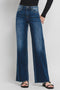 Flying Monkey High Rise Wide Leg Distressed Hem Jeans