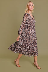 Shimmer Animal Print Dress