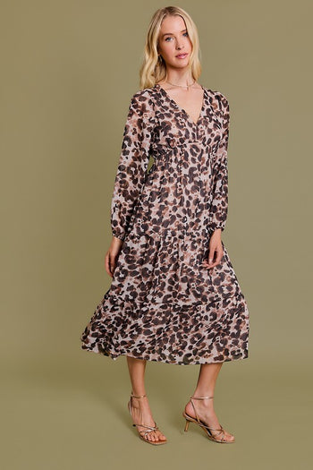 Shimmer Animal Print Dress