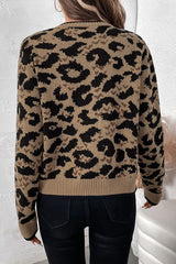 Leopard Tie Front Cardigan