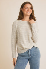 Knit Striped Twist Top