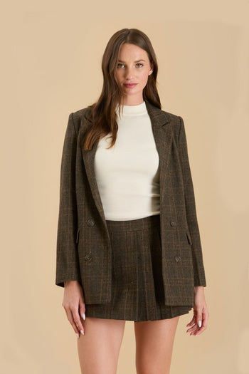 She Mean Business Plaid Blazer - 2 Colors!